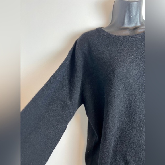 Braemar Black Cashmere Sweater Large Pullover Crew neck - Picture 2 of 9